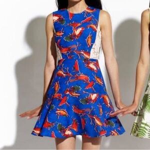 Nwt Clements Ribeiro AMAZON PARROT PRINT FLIP
DRESS Runway Collection 2014 Paris